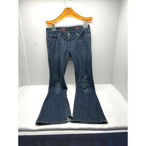 Express Stella Bootcut Jeans Women Sz 4 L Mid Rise Blue Stretch Dark Wash